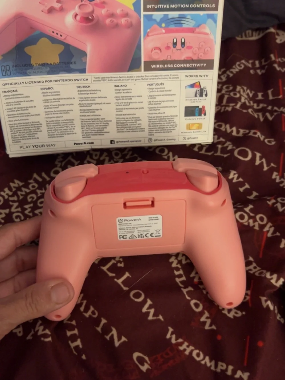 Kirby Wireless Controller for Nintendo Switch - Pink